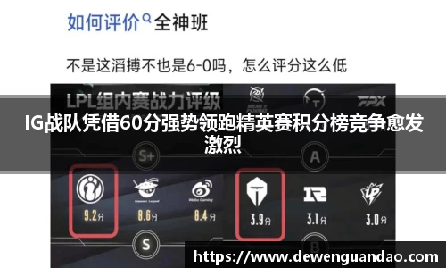 IG战队凭借60分强势领跑精英赛积分榜竞争愈发激烈